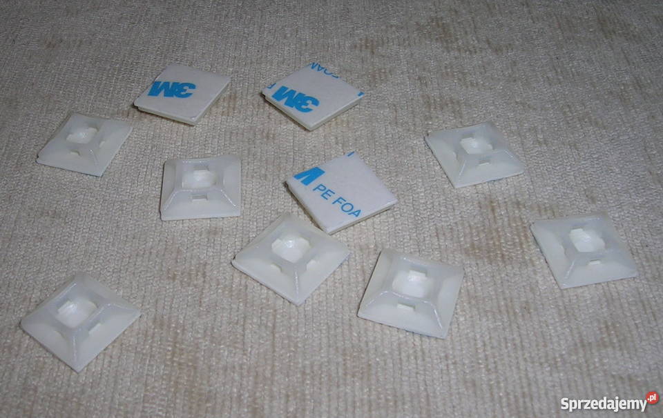 Uchwyt samoprzylepny do opaski 4mm 19x19mm 10 sprzedam