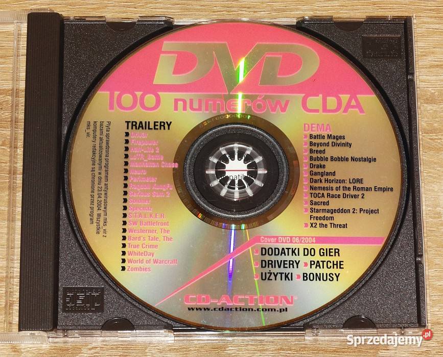 Płyta DVD 100 numerów CDA z magazynu CDACTION z Czasopisma Gliwice