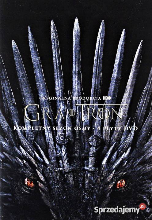 GRA O TRON KOMPLETNY SEZON ÓSMY 4 PŁYTY DVD Filmy wielkopolskie Kalisz