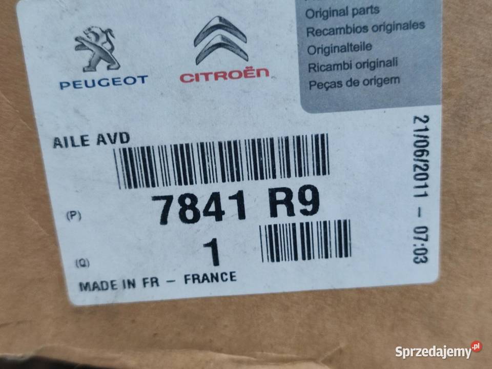 BŁOTNIK PRAWY PRZÓD CITOREN XSARA PICASSO N68