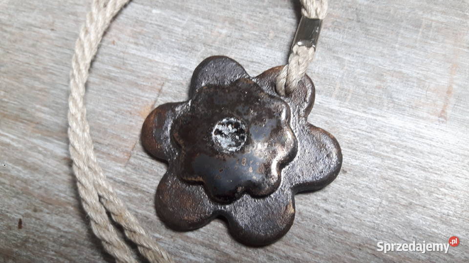Naszyjnik ceramiczny ręcznie wykonany Otwock