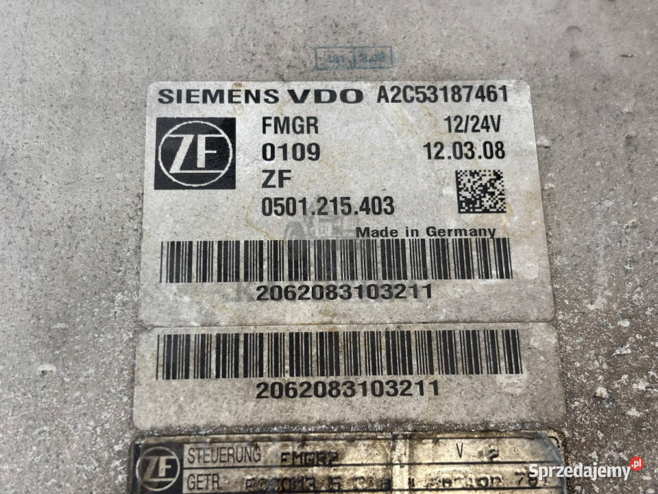 ZF Siemens Sterownik Skrzyni A2C53187461 Pozostałe Jastrzębniki