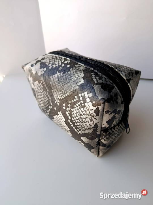 Kosmetyczka skorzana średnia wzór skóry węża Konin