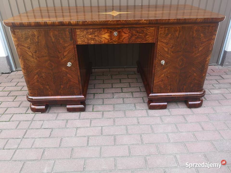 Biurko ARTDECO Orzech Unikatowe Stare Antyk Swarzędz