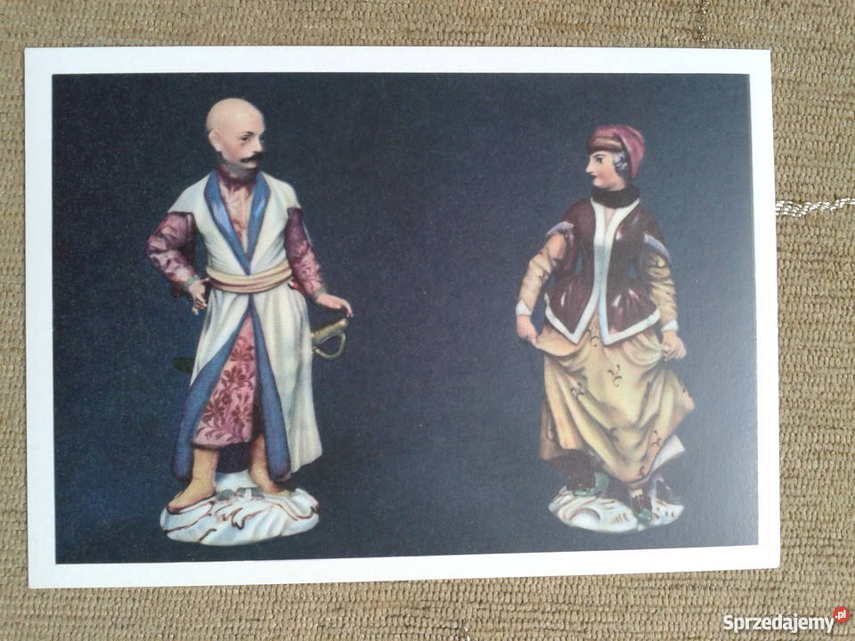 PARA FIGUREK W STROJACH POLSKICH MEISSEN POŁ Piszczac