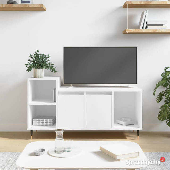 Szafka pod TV biała 100x35x55 materiał Warszawa