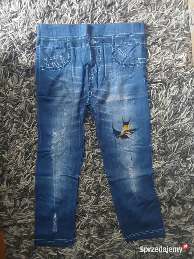Legginsy 34 imitacja jeansu z dziurami małopolskie Chrzanów