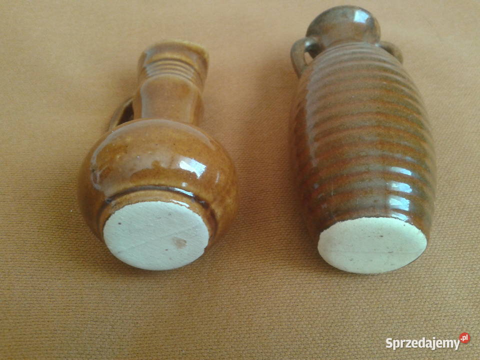 Dzbanuszek amfora Dwa naczynka ceramiczne łódzkie sprzedam