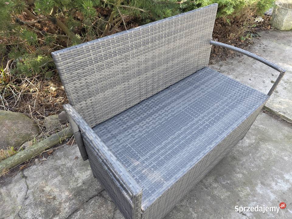 Ławka ogrodowa sofa z poduszkami technorattan Wschowa