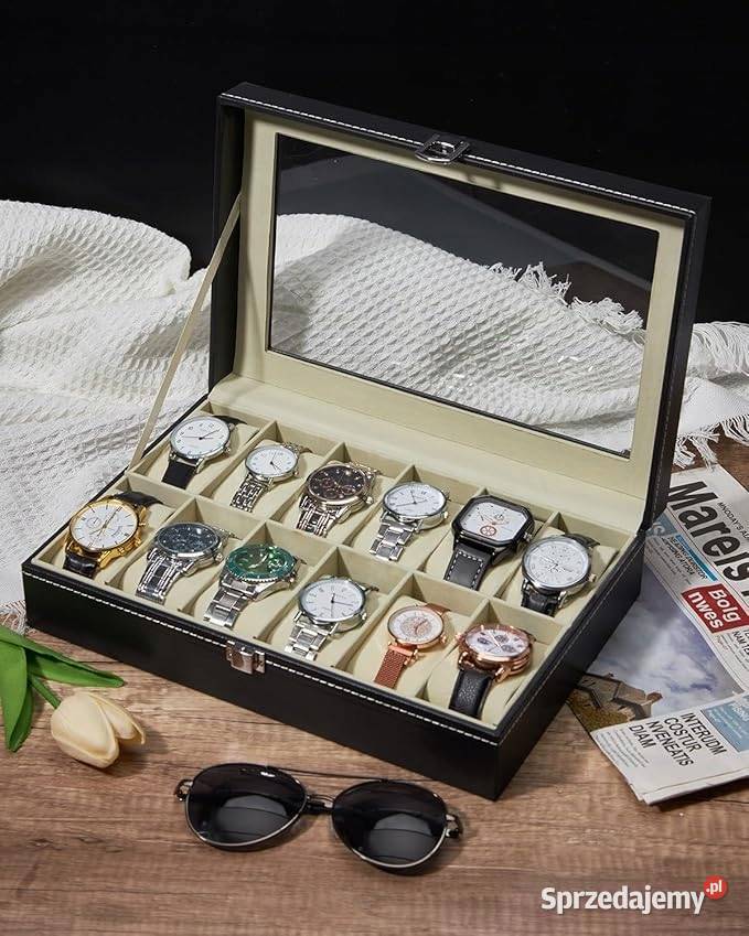 Pudełko na zegarek Ohuhu 12 przegródek Myszyniec