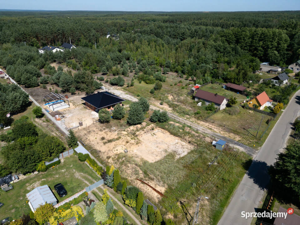 Działka z projektem fundament 1500m2 Wymysłów sprzedam