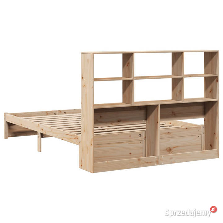 Łóżko z regałem bez materaca lite drewno sosnowe 110cm mazowieckie