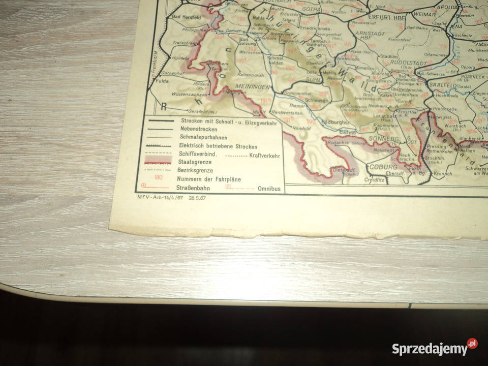 Berlin 1967 plan połącz kolejowych Nowy Sącz