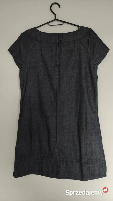 Ciemno jeansowa bawełniana sukienka r S Dżinsowa  Dąbrowica