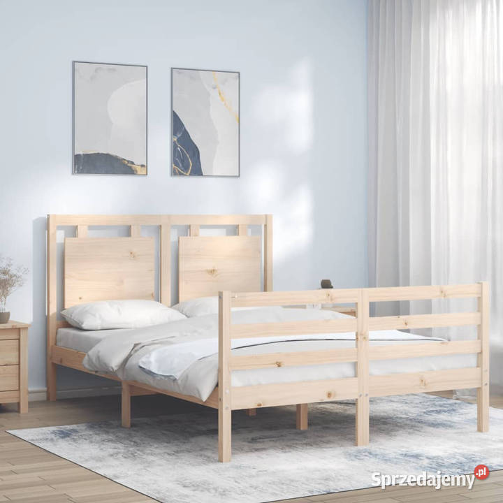 Rama łóżka z wezgłowiem lite drewno 120x200 Warszawa