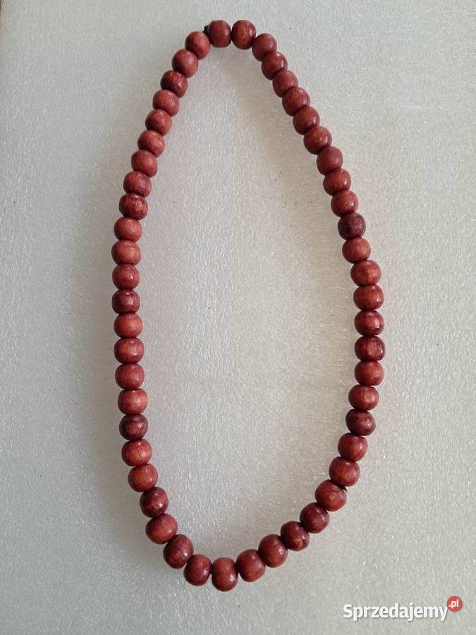 drewniane korale z prlu stan obwód 50