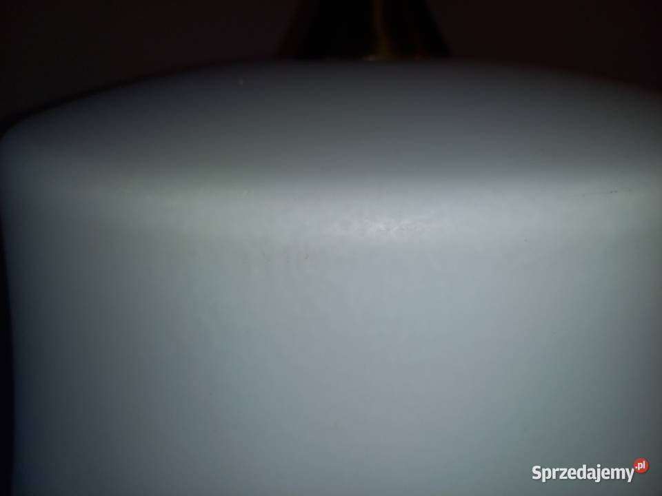 Żyrandol szklany ciężki klosz mosiężny uchwyt z Lampy wiszące Gawroniec