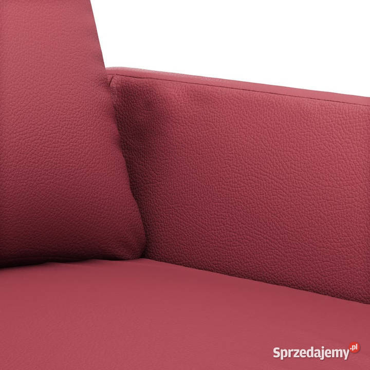 2osobowa sofa winna czerwień 120 sztuczna skóra Warszawa