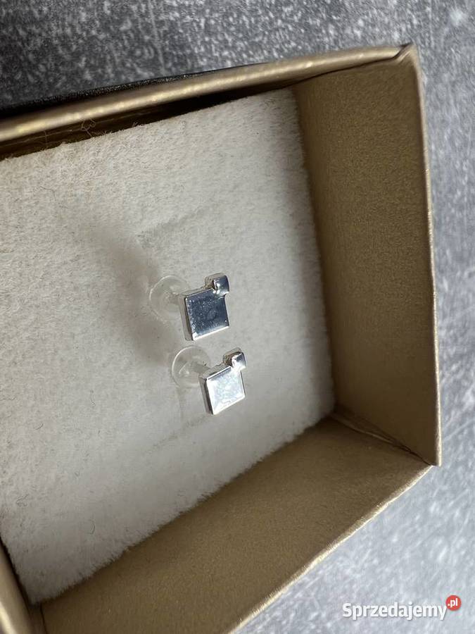 Kolczyki srebrne kwadraty