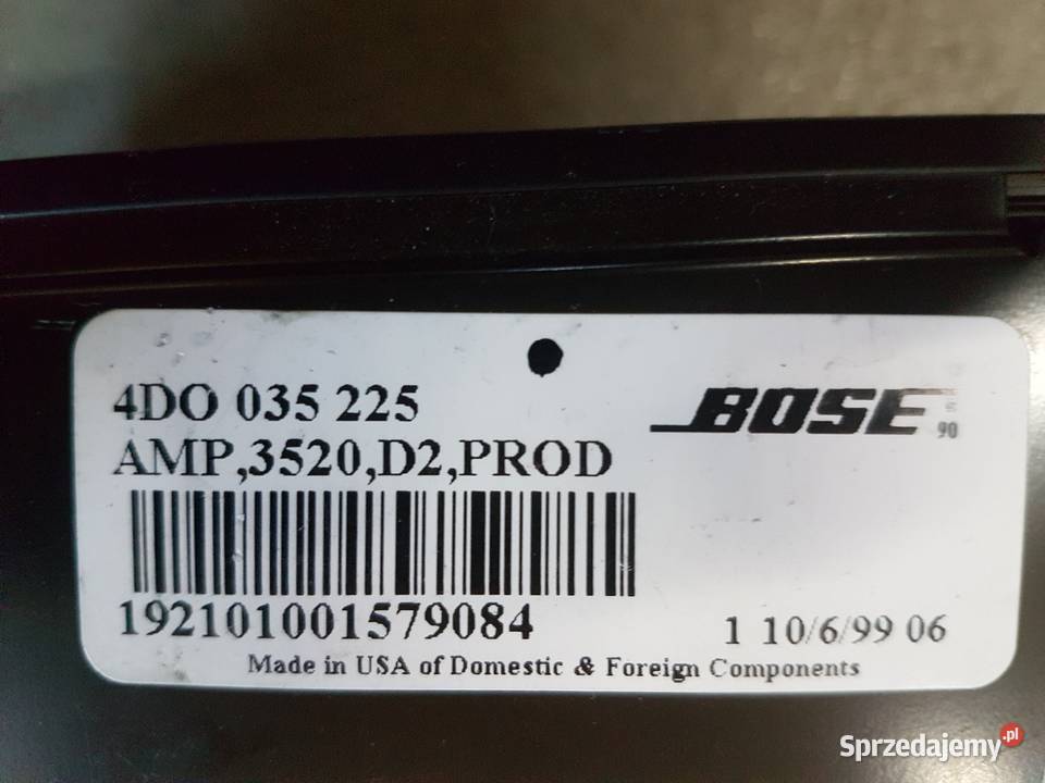 AUDI A8 D2 WZMACNIACZ BOSE 4D0035225 4D0035225C wielkopolskie Turek