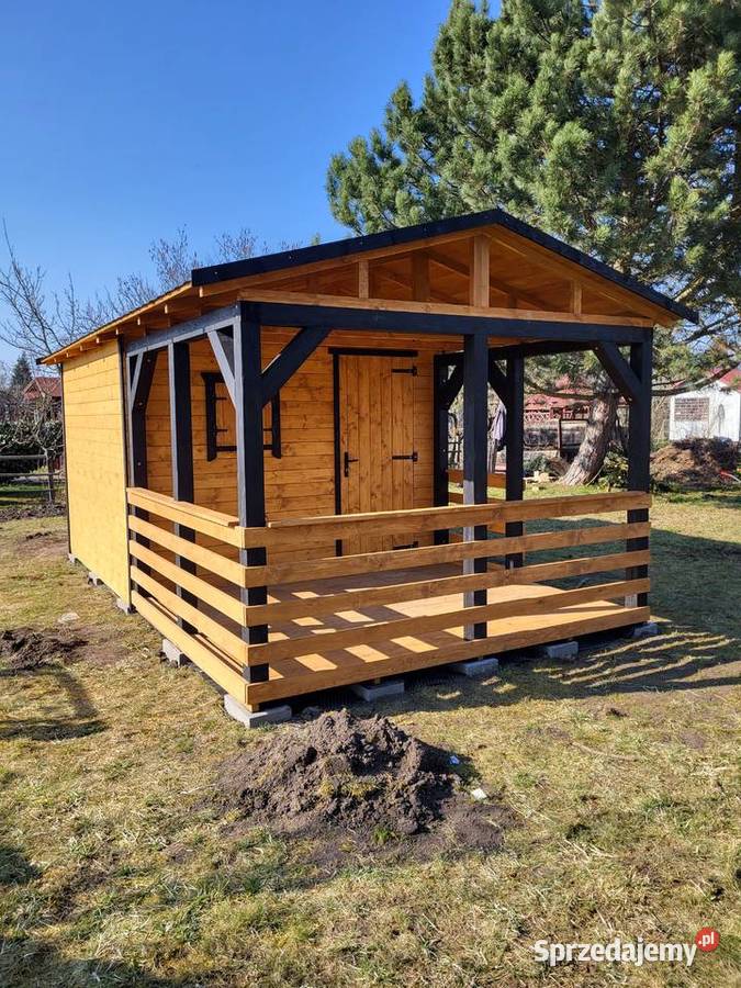 Domek narzędziowy z tarasem ogrodowy montaż w dolnośląskie Oleśnica