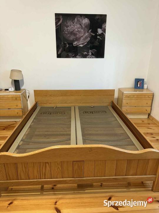 Łóżko drewniane dębowe Meble Płaska