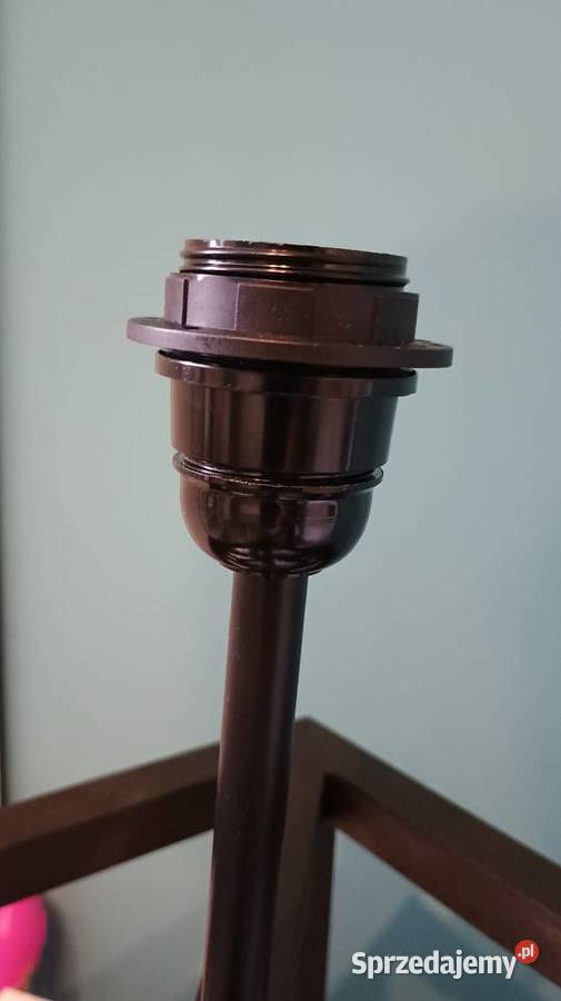 Lampa drewniana stołowa