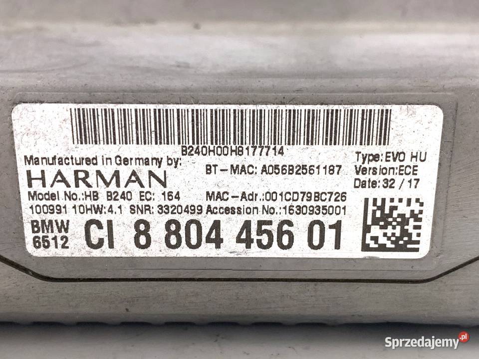 RADIO BMW F34 8804456 ODTWARZACZ MULTIMEDIA