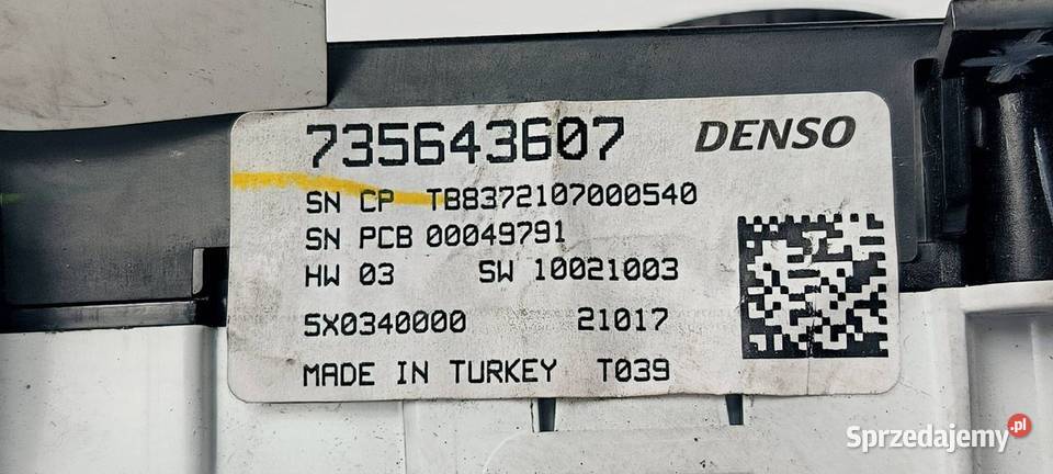 PANEL KLIMATYZACJI FIAT TIPO II 735643607 sprzedam