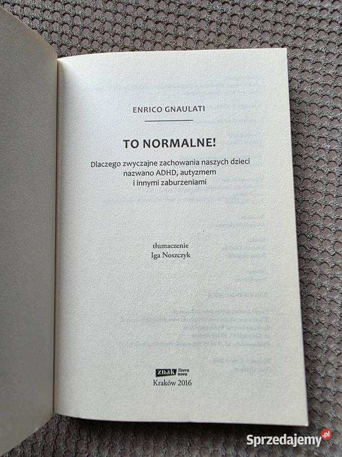 książka nowa To normalne Enrico Gnaulati ISBN 9788324036578 Kraków