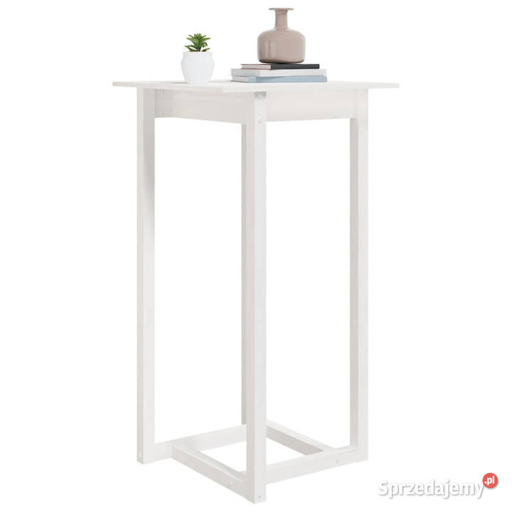 Stolik barowy biały 60x60x110 lite drewno Warszawa