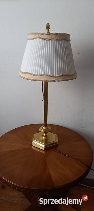 Wysoka mosiężna lampa na stolik komodę Skierniewice sprzedam