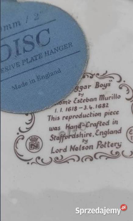 StaffordshirePatera z obrazem Estebana Murillo Pabianice