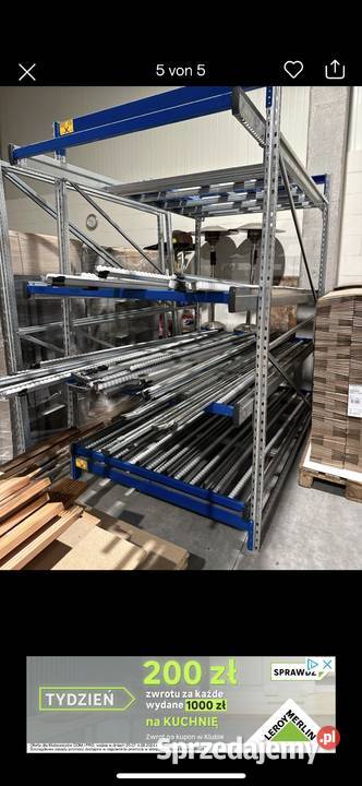 Regał przepływowy do ładunków drobnicowych H252 sprzedam