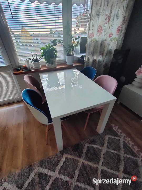 Stół do salonu biały połysk 120x80 Stoły Busko-Zdrój