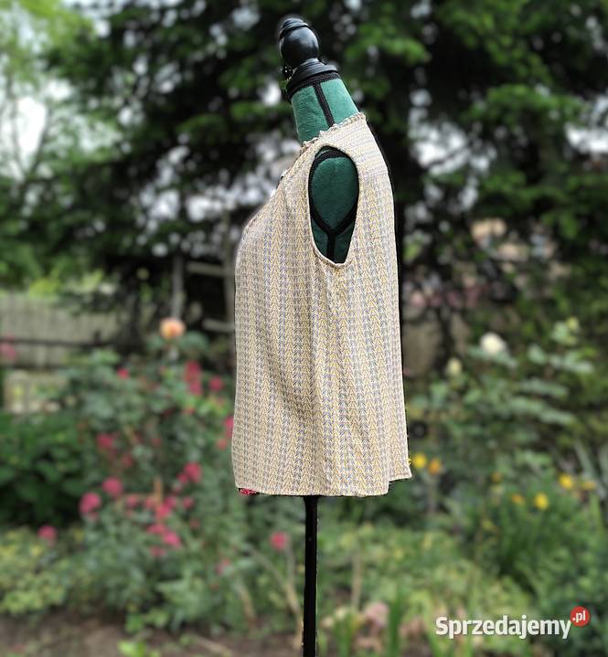 Bluzka Promod 44 XXL wiskoza żółta kolorowa boho kolorowy