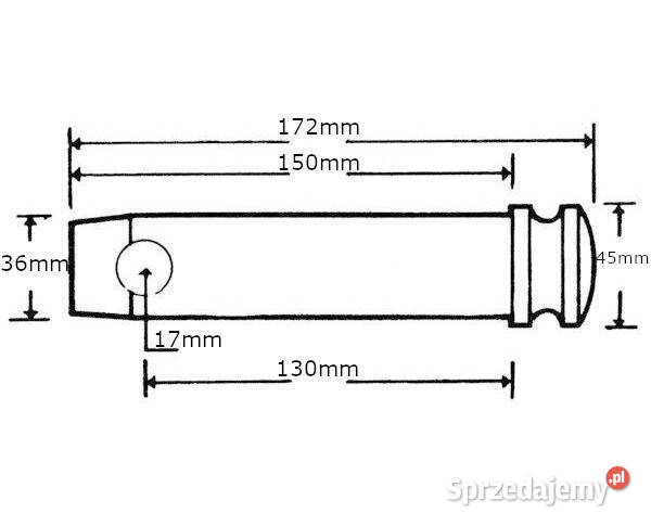 Sworzeń 36x130 mm kat3 Kramp Z336130KR