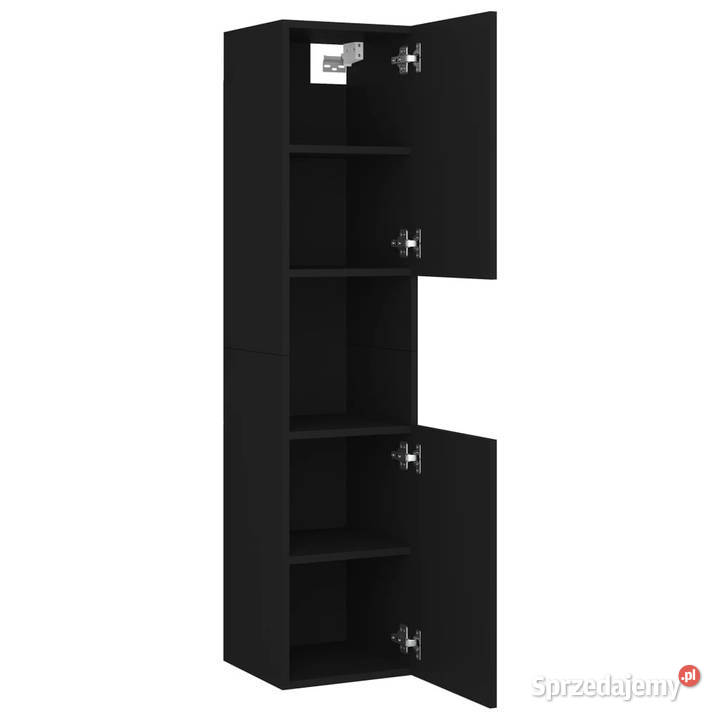 Szafka łazienkowa czarna 30x30x130 materiał mazowieckie