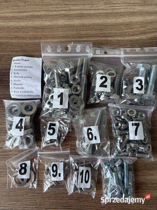 NOWY KOMPLET ŚRUB ŚRUBY NIERDZEWNE PEGAZ M750 Bielsko-Biała