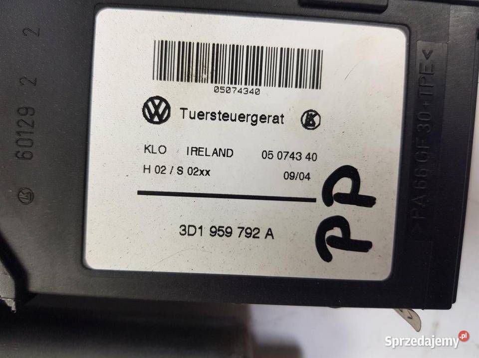 MECHANIZM VOLKSWAGEN TOUAREG 7L0959702A osobowe kujawsko-pomorskie Lipno