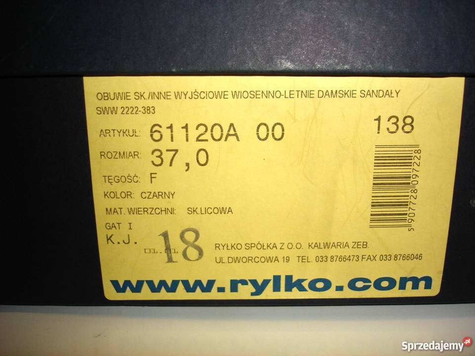 Skórzanewiosenno letnie sandały damskie firmy czarny małopolskie