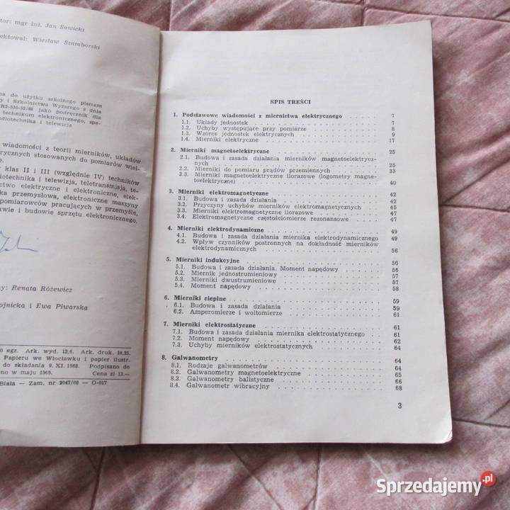 Miernictwo elektryczne elektroników pasjonatów Rok wydania 1969 śląskie Bytom sprzedam