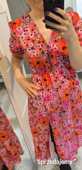 Sukienka damska w kwiaty She Clothes rozmiar SM wielkopolskie Poznań