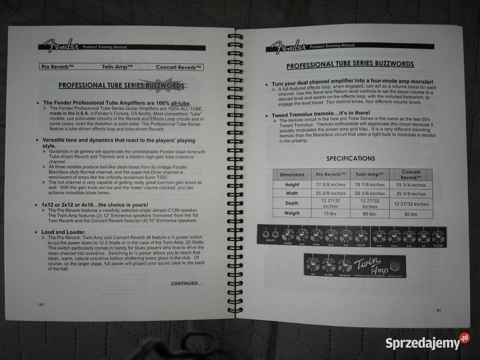 Fender Product Training Manual podręcznik Kępice