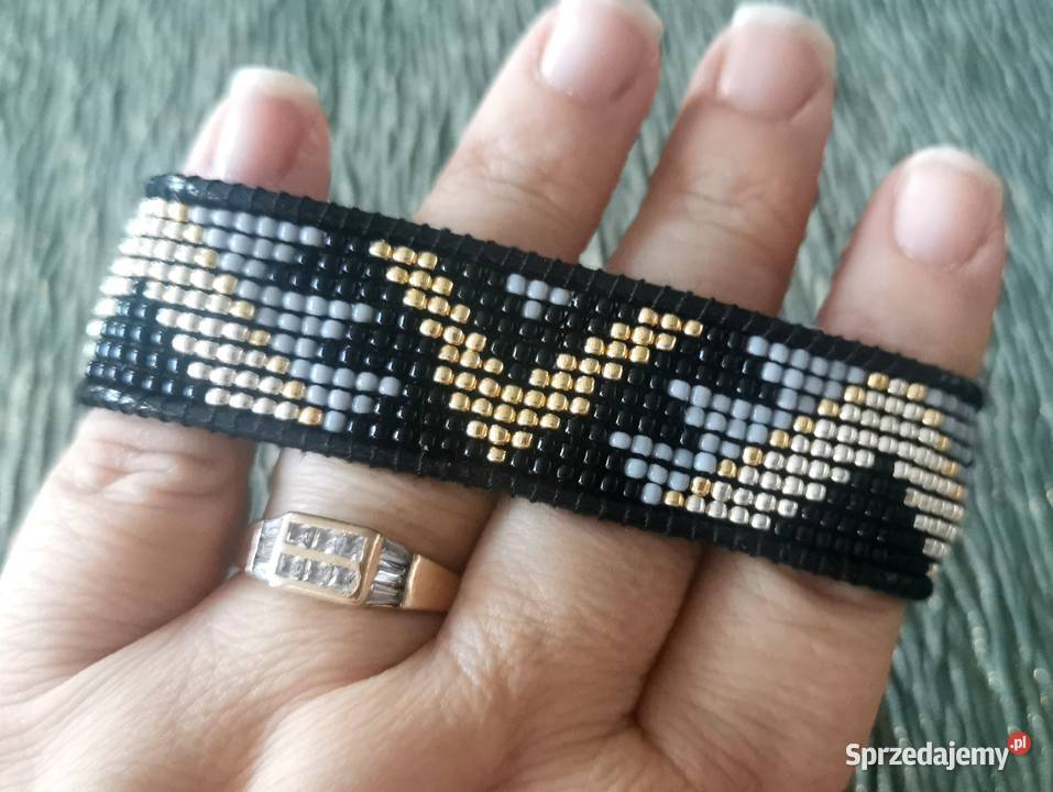 Bransoletka z koralików złota