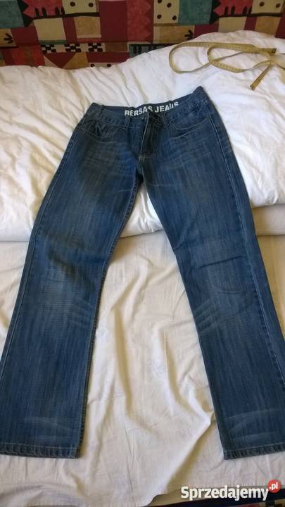 Męskie jeansy jasne z przetarciami Rozmiar M mazowieckie Marki