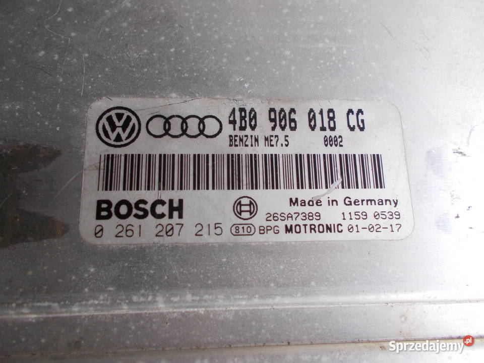 audi A6 18T AWT komputer 4B0906018CG sterownik osobowe Komputery lubelskie