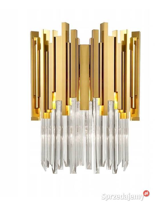 Lampa kryształowa złota klinkiet kryształ Wyposażenie wnętrz