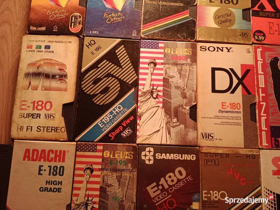 Stare Kasety VHS Nagrywane 25 Sztuk Zestaw