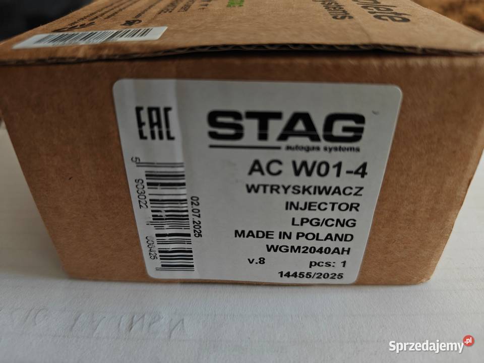 AC STAG W01 W01 2OHM LISTWA WTRYSKOWA LPG 4 CYL Gliwice